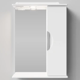 Зеркало Лира 55, белая, правая