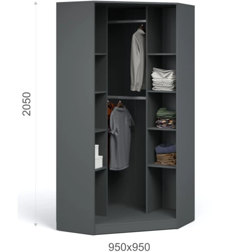 Шкаф «Квадро», Антрацит/Шиншилла/Белый
