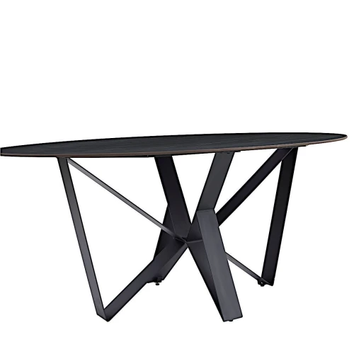 DT555 Стол обеденный AustriIia sand black 180*90*75,керамическая столешница, основание металл черный