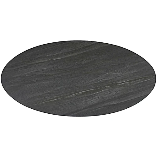 DT555 Стол обеденный AustriIia sand black 180*90*75,керамическая столешница, основание металл черный