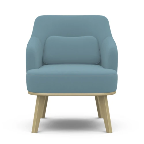 Кресло Комфорт 5 ткань катания дасти blue, каркас лак