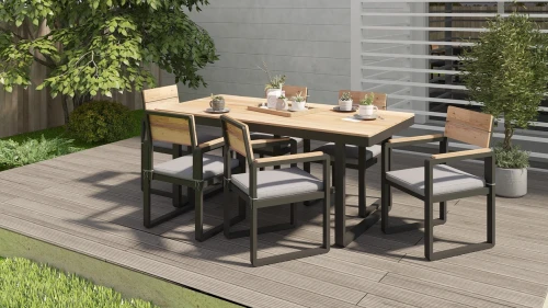 Обеденная группа из алюминия TOPA L  Joygarden