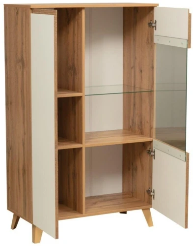 Шкаф-витрина Авалон 53.02 Дуб вотан/Белый