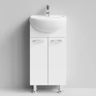 Тумба Манго 40 напольный, ручки колумбия, белый Vodok с раковиной в комплекте