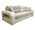 Диван еврокнижка Манчестер  с подсветкой,160 ВЕЛЮР 01 БЕЖЕВЫЙ ЭКОКОЖА БЕЖЕВАЯ