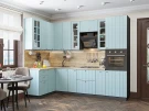 Угловая модульная кухня Прованс-04 Голубой