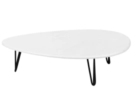 Стол журнальный Дадли белый бетон/чёрный