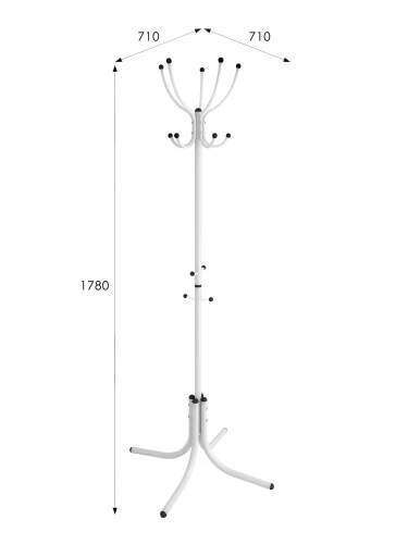 Вешалка напольная М 10 белый