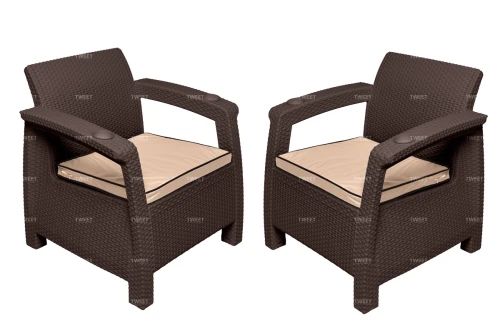 Комплект кресел TWEET Double Seat, цвет: венге
