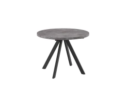 Стол Рондо М D100, Дымчатая керамика/черный