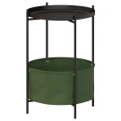 Стол журнальный Элдей рогожка хаки/черный