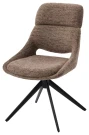 Стул АНДЕРС (ANDERS) 360 град., цвет КОРИЧНЕВЫЙ EYELASH-171 фактурный шенилл/ ЧЕРНЫЙ каркас, ®DISAUR