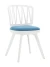 DC275 Стул пластиковый, каркас Белый, подушка Синяя