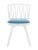 DC275 Стул пластиковый, каркас Белый, подушка Синяя