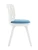 DC275 Стул пластиковый, каркас Белый, подушка Синяя