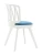DC275 Стул пластиковый, каркас Белый, подушка Синяя