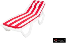 Матрац 710*570/1130*570мм с вертикальной подушкой (бело-красный) Premium