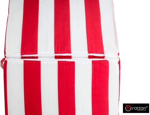 Матрац 710*570/1130*570мм с вертикальной подушкой (бело-красный) Premium