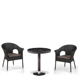 Кофейный комплект плетеной мебели T601/Y79A-W53 Brown (2+1)