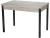 Стол М65 «Денвер» ДП1-01-06 1100(1400)*680 ЛДСП «Наоми», квадратные Графит