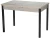 Стол М65 «Денвер» ДП1-01-06 1100(1400)*680 ЛДСП «Наоми», квадратные Графит