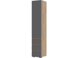 Шкаф-пенал «Хелен» ПН-03, графит/дуб крафт золотой