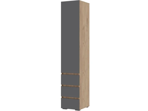 Шкаф-пенал «Хелен» ПН-03, графит/дуб крафт золотой