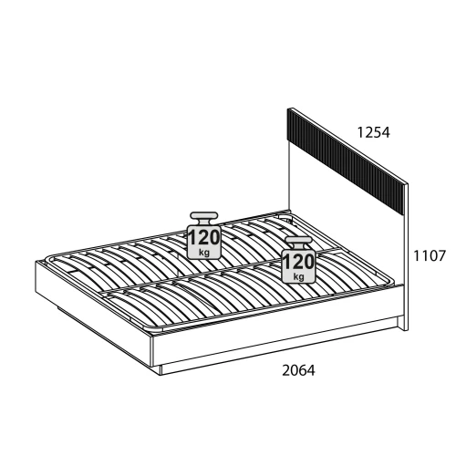 VINATI, Кровать 120 с подъемником. Цвет ПЕРСИДСКИЙ ЖЕМЧУГ/ АМАРОК