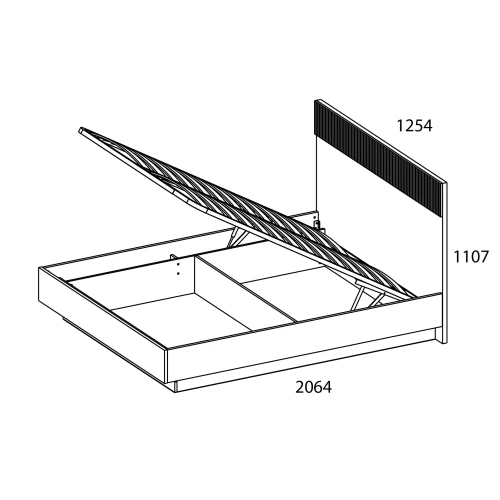 VINATI, Кровать 120 с подъемником. Цвет ПЕРСИДСКИЙ ЖЕМЧУГ/ АМАРОК