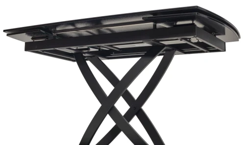 Стол FOGGIA 140 KL-116 Черный мрамор матовый, итальянская керамика/ черный каркас, ®DISAUR