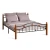 Кровать AT-126 дерево гевея/металл, 160*200 см (Queen bed), красный дуб/черный