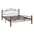 Кровать AT-126 дерево гевея/металл, 160*200 см (Queen bed), красный дуб/черный