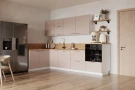 Кухонный гарнитур КГ Угловой 1500х2850 (с пм) Эмаль, Крем  Арника РМ