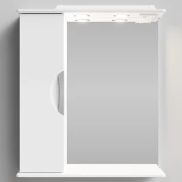 Зеркало Лира 65, белая, левая