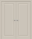 Двухстворчатая межкомнатная дверь BRAVO Скинни-10 Creamy