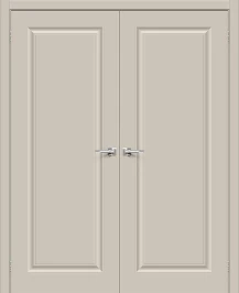 Двухстворчатая межкомнатная дверь BRAVO Скинни-10 Creamy