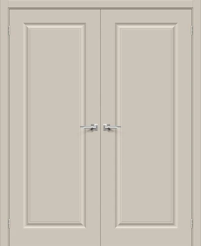 Двухстворчатая межкомнатная дверь BRAVO Скинни-10 Creamy