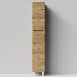 Пенал Адель 35 (1 ящик, 2 двери) напольный, Дуб Тортуга ПВХ 2357-43, левый, бельевая корзина