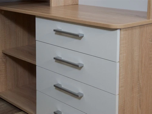 Стол «Гарвард» ПР 130х120, Дуб сонома/белый