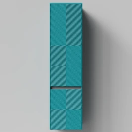 Пенал Соло 40, пример RAL 5021 Водная синь, матовая, подвесной, правый