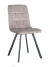 C919/DC809 Стул мягкий, СЕРО-БЕЖЕВЫЙ#h9 велюр, каркас металл черный КВАДРАТ