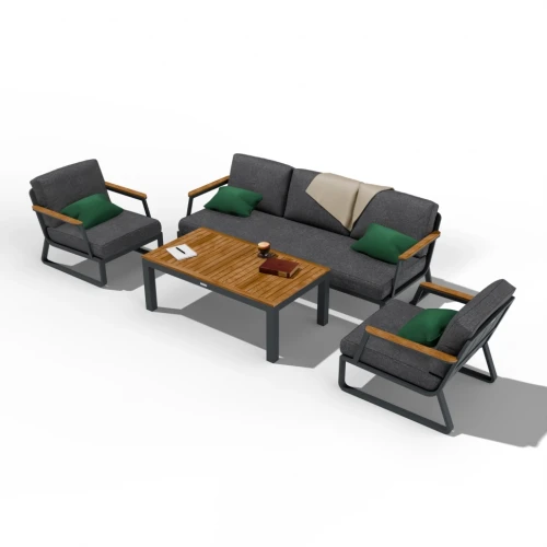 Лаунж зона ESTIVO T с трехместным диваном - маренго