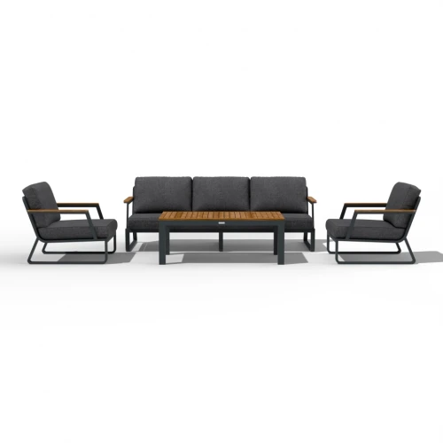 Лаунж зона ESTIVO T с трехместным диваном - маренго