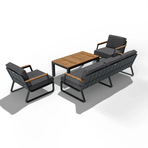 Лаунж зона ESTIVO T с трехместным диваном - маренго