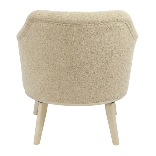 Кресло Комфорт 5 ткань барни крем, каркас лак