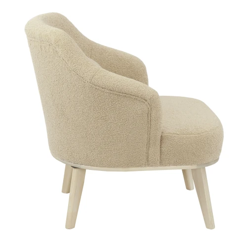 Кресло Комфорт 5 ткань барни крем, каркас лак