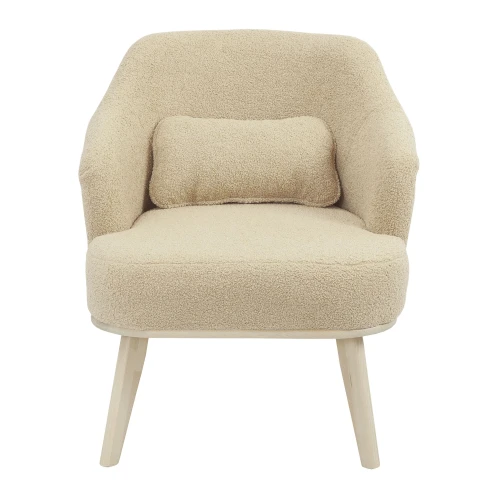 Кресло Комфорт 5 ткань барни крем, каркас лак