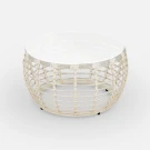 Стол Lotus D780 СТ кофейный Доминикана, RAL 1013, CT.Белый сатин из искусственного ротанга Стол Lotus D780 СТ кофейный Доминикана, RAL 1013, CT.Белый сатин из искусственного ротанга