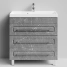 Тумба Арабеска 80 напольный, Мрамор Серый софт тач ПВХ 4044-1 Vodok с раковиной в комплекте Тумба Арабеска 80 напольный, Мрамор Серый софт тач ПВХ 4044-1 Vodok с раковиной в комплекте