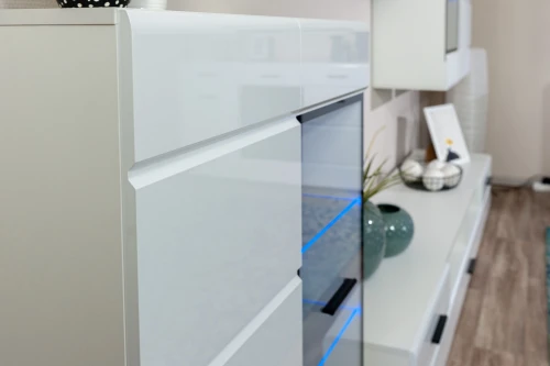 Комод «Йорк» 1д1в, Белый/белый глянец